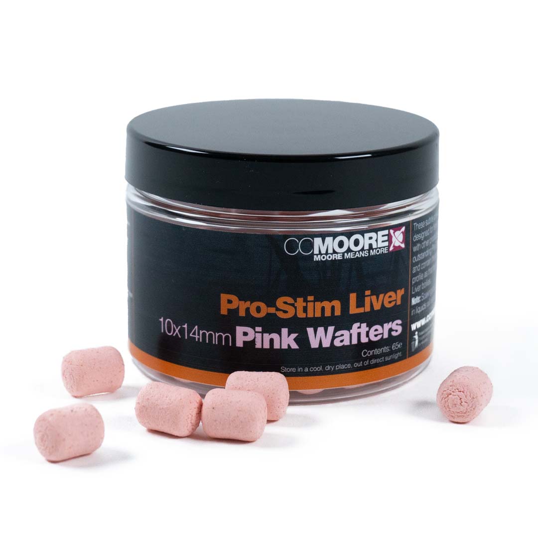 CC Moore Pro-Stim Liver Pink Dumbell Wafters 10x14mm