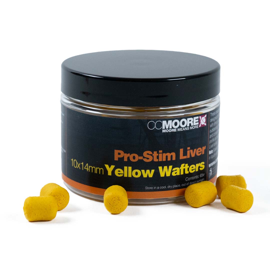 CC Moore Pro-Stim Liver Yellow Dumbell Wafters 10x14mm